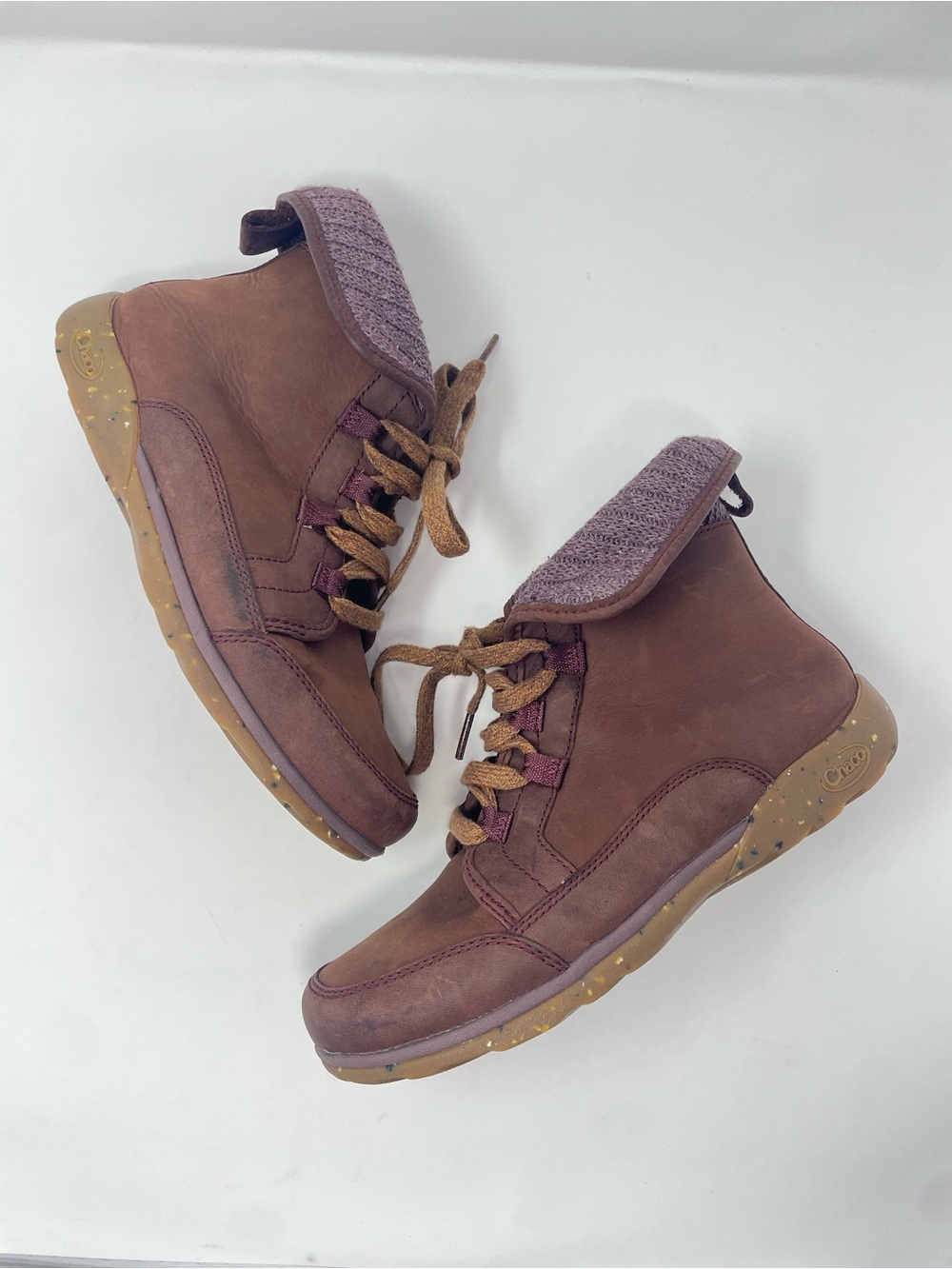 Chaco Brown Barbary Leather High-Top boots